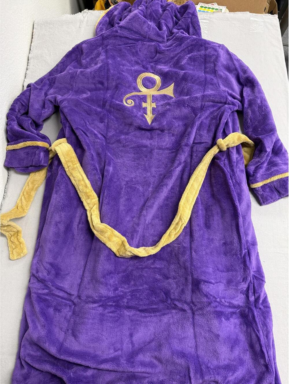 Prince Symol Bath Robe - Purple & Gold Bathrobe - ML